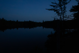 Lake Abanakee at night