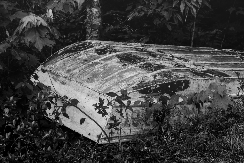 Punt at Clear Pond</br>This was for my friend, Arleen Thaler, who loves B&W photos of abandoned things.