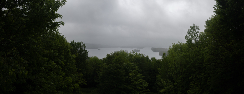 Blue Mountain Lake in a cloud